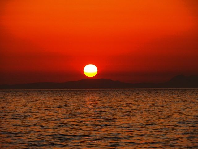 Sunset over the Amalfi Coast 